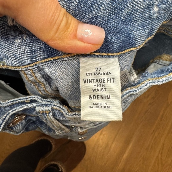 & Denim Metal Studded High-Waisted Jeans 27 y2k western grunge maximalist F - Picture 7 of 7